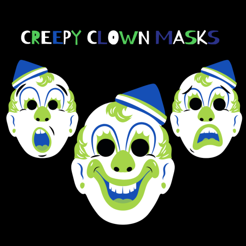 Creepy Clown Masks*