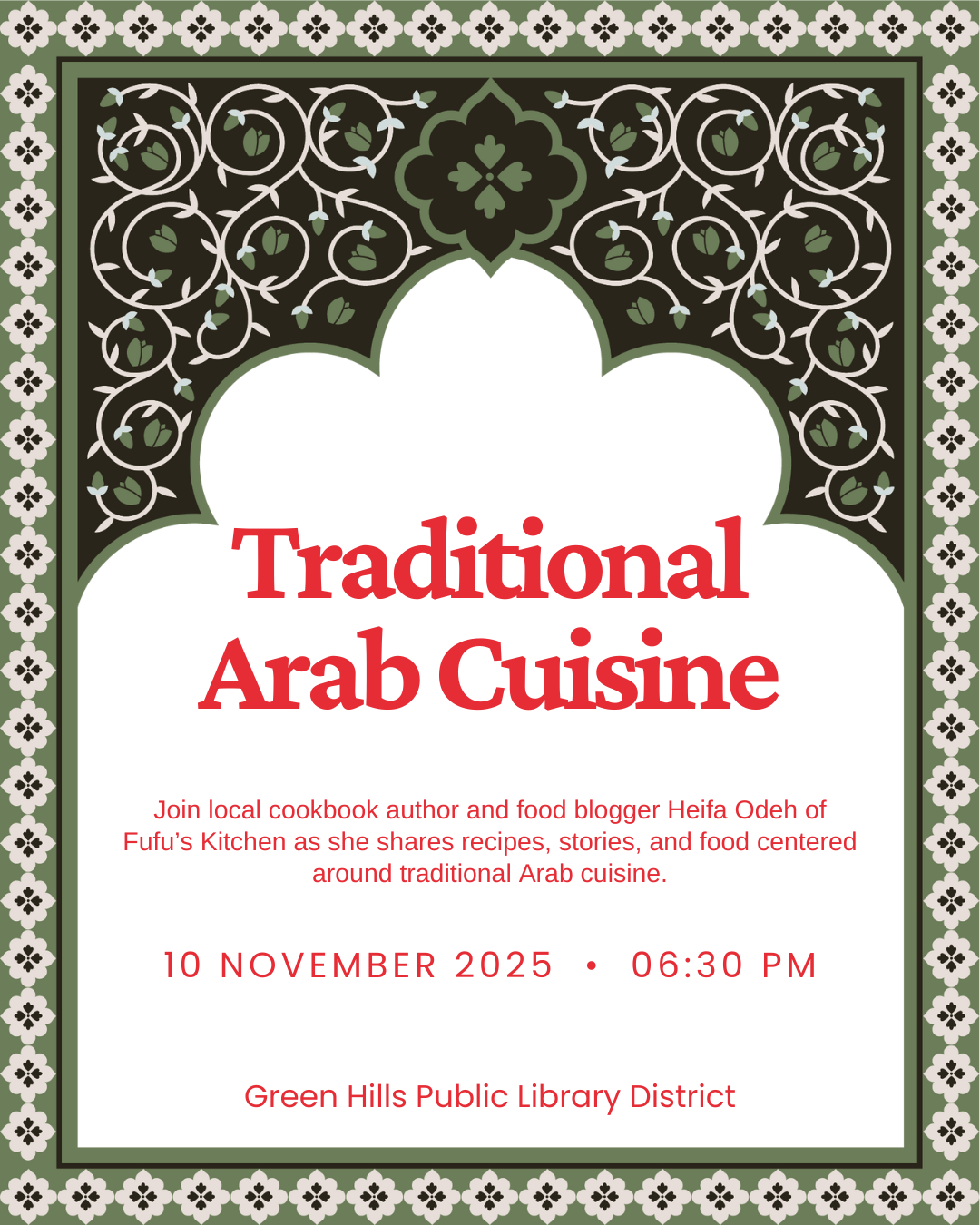 Traditional arab cuisine 
